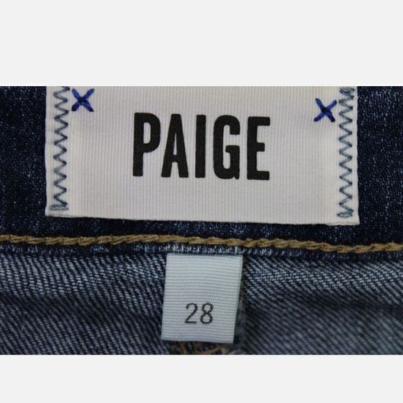 Paige Denim Shorts Sz.28 Jimmy Jimmy Short DSTRESSED Med Wash Rolled Cuff - Picture 5 of 5